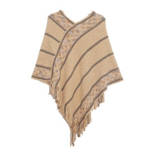 Sjaals als cadeau voor vrouwen, warme poncho's, capes met kwastjes en open voorkant, kerstcadeaus voor op reis voor de winter en herfst.