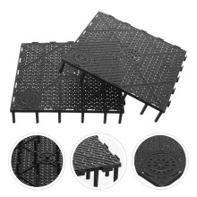 OUNONA Aquarium-Bodenfilterplatte 15x15x2,7cm Schwarz (20