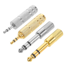 FRCOLOR4-częściowy metalowy adapter audio do konwersji gniazda mikrofonowego, adapter stereo do domowego audio, akcesoria mikrofonowe, adapter audio
