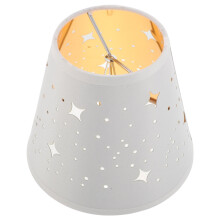 White Hollow Star Clip-On Lamp Shade 15x13x9.5cm