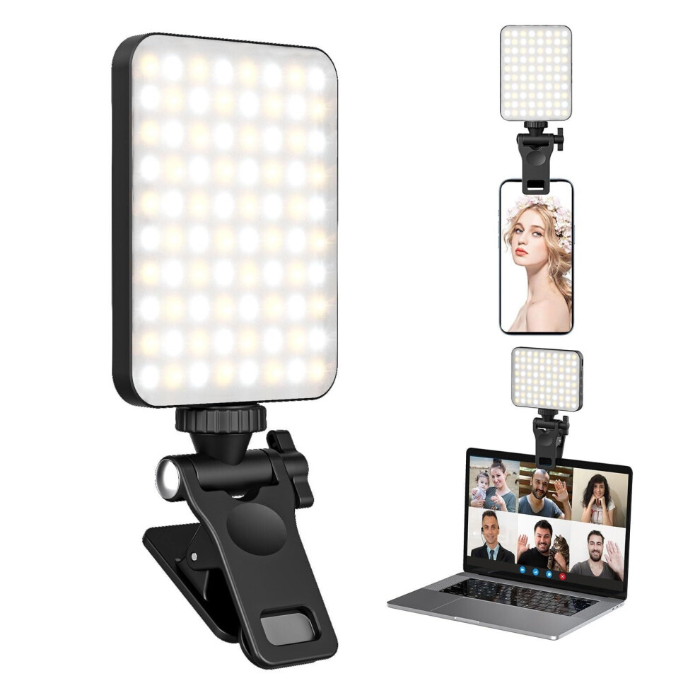 Rechargeable Selfie Clip Fill For Phone Laptop Tablet Portable For Video Conference Live Streaming Call Makeup Picture Light 9027700527546