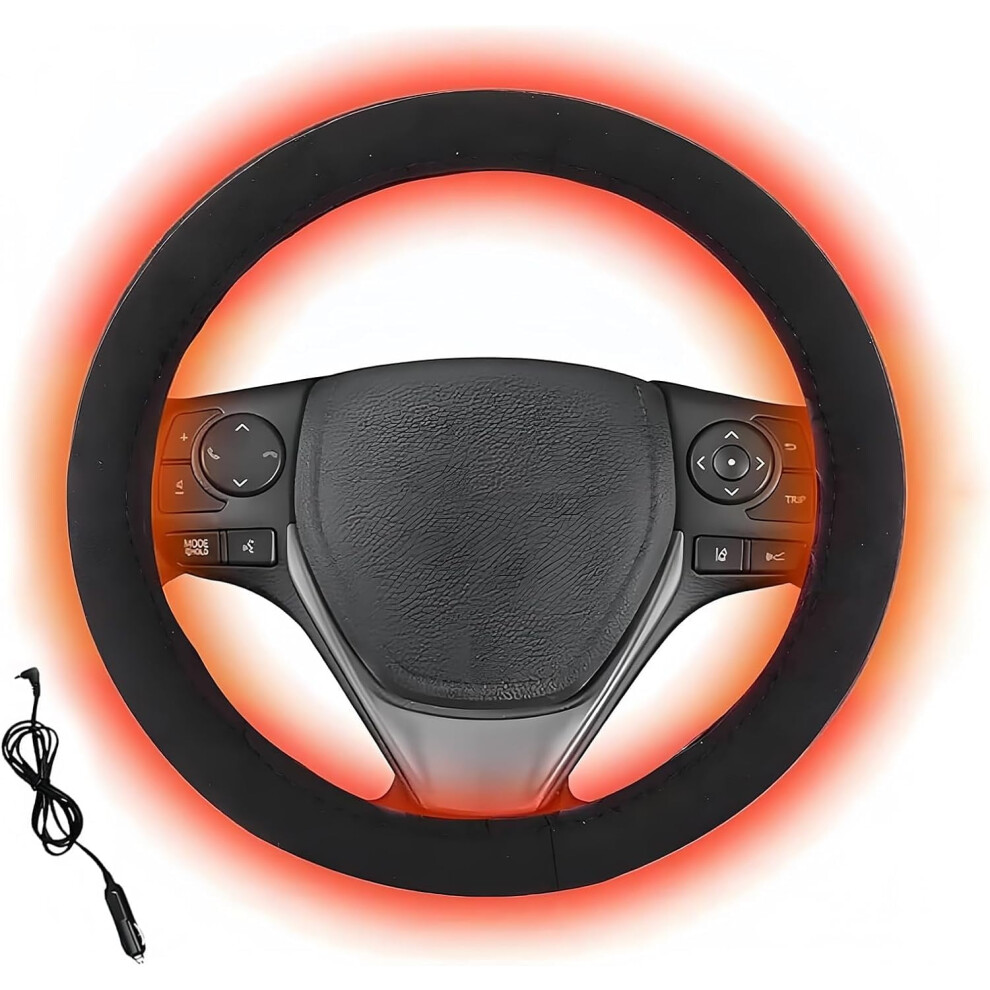 Heated Steering Wheel Cover, Steering Wheel Heater Wireless, 12V Vehicle Hand Warming Steerings Wheels Protector, For Vehicles Trucks Suv(Q) 9027700529144