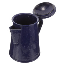 Cafetière émaillée 1,2 L, bouilloire à filtre bleu foncé