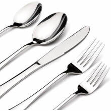 Ménagère 45 pièces en acier inoxydable pour 8 personnes, compatible lave-vaisselle, avec ustensiles de service, coffret cadeau – Compatible avec