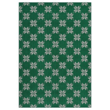 Christmas Area Rug 6x9 Snowflake Washable Rug for Bedroom Non Slip Throw Rugs Low Pile Carpet for Living Room Holiday Decor Green