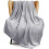 Fleece Throw Blanket 50x60 in Light Grey 1