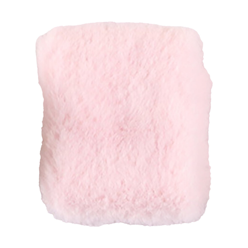 MOQIN Mini Hot Water Bottle with Soft Fleece Cover, Pink Plush Handheld for Periods, Hot/Cold Compress â Compatible with All Standard Bottles