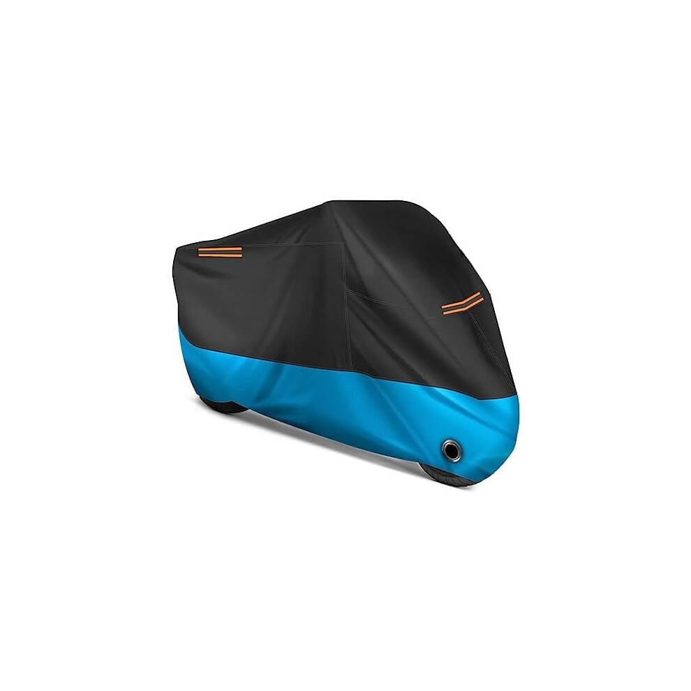 Waterproof Motorcycle Cover, 96.5", All-Season Universal Fit, Rain/Sun/Dust Protection, Reflective, Lock-Holes & Bag Â Compatible With Motorbike 9399596531281