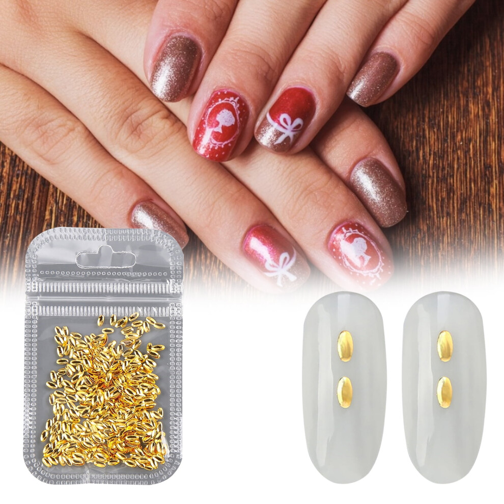 opvise 500Pcs/Pack Nail Art Studs Hollow Design Decorating Nails Metal Manicure Rivet Sequins