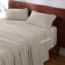 Deep Pocket Queen Sheet Set – 100% Polyester, 21" Fit
