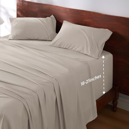 Deep Pocket Queen Sheet Set – 100% Polyester, 21" Fit