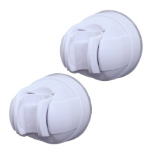 Support de pommeau de douche à ventouse réglable blanc