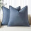 Linnen kussenslopen Blue Ashes 22x22 inch, set van 2 1