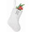 White Embroidered Monogram Christmas Stocking 7in 1