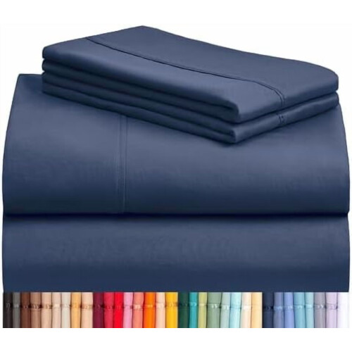 Microfiber Queen Sheet Set 4-Piece 18" Deep Pocket