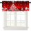 Red Snowflake Christmas Valance 54 x 18 in 1