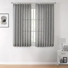 Pinch Pleat Beige Curtains 42"W x 84"L, Recycled Polyester
