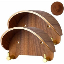 Lot de 2 supports pour chapeaux de cowboy – Support mural en bois, conception anti-déchirure du bord, préserve la forme du chapeau (Compatible