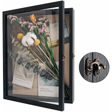 Shadow Box Frame Rustic Black 11x14 with Glass Door