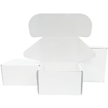 Small White Box 7 x 5 x 4 Inch 50 Pack Recyclable Corrugated Gift Mailers Storage Business Packaging Shipping Boxes
