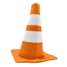 Trafikkonhatt Kostymtillbehör Festhatt Filttyg Orange Kupol för Halloween Cosplay-temaevenemang Män Kvinnor