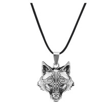 Necklaces Jewelry Fashion Metal And Head European American Wolf Necklace Pendant Necklaces & Pendants Jewelry Silver One Size