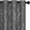 Blackout Curtains 84 in Light Gray with Silver Wave Print 1