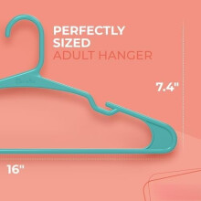 Plastic Clothes Hangers 100-Pack Aqua
