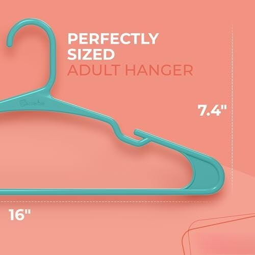 Plastic Clothes Hangers 100-Pack Aqua