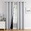 Light Grey Blackout Curtains 42x63 in, 2-Panel Grommet Set 1