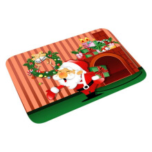 Christmas Kitchen Mats, Cushioned Anti Fatigue Red Kitchen Rug, Non Slip Comfort Mats PVC Standing Mat Indoor Outdoor, 1.96x1.3FT