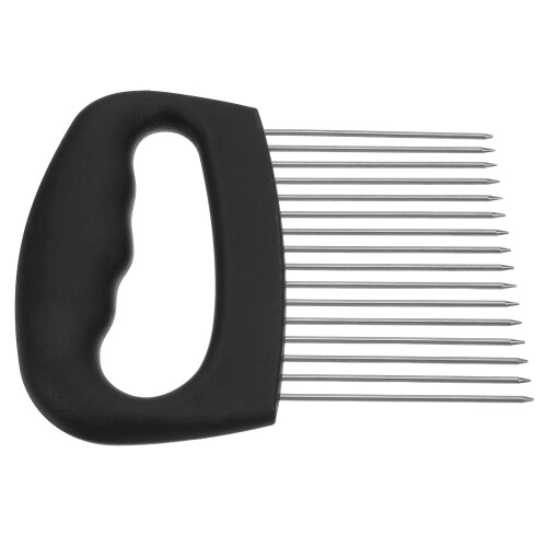 2Pièces Support Trancheur Citron Oignon Acier Noir Résistant 1