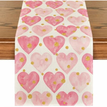 Golden Pink Polyester Table Runner 13 x 36 in