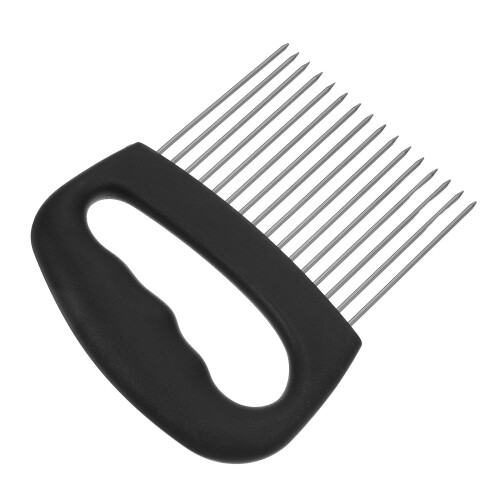 2Pièces Support Trancheur Citron Oignon Acier Noir Résistant 2