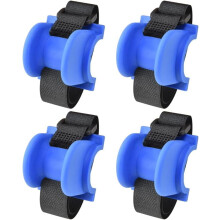 4PCS Fishing Rod Holders for Railings, Portable Fishing Pole Holders for Bridge Railings Ship Railings Seaside Guardrails, Arc bottom blue