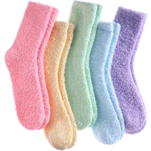 Dames pluizige pantoffelsokken van microvezel, 5 paar