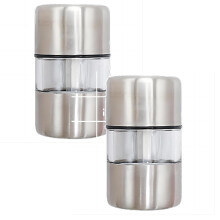 Moulins à sel et à poivre de voyage - Ensemble compact en acier inoxydable et céramique pour restaurants, barbecues et camping - Petits mais