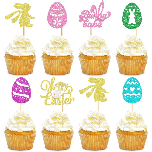 Διακοσμητικά για cupcakes με λαγουδάκι, διακοσμήσεις για τούρτα, διακοσμήσεις για