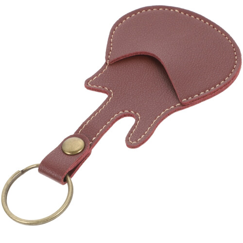 1Pack Pu Leather Guitar Pick Case Compact Storage Pouch Organizer for Musicians
