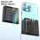 Power bank solare portatile con batteria esterna e 4 porte USB. 6