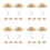 40Pièces Chapeaux Bambou Miniature Jugulaire Pour Poupées 4
