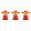 3Pièces Statues Solaire Dieu Fortune Multicolores Décor 6