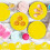 Pacote com 50 pratos de papel amarelos de 23 cm (9 polegadas) de alta resistência. 4