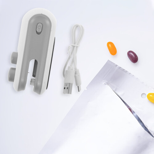 Mini termosigillatrice per sacchetti alimentari – Bianca, alimentata tramite USB 1