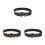 3Pièces Ceintures Studs Punk En Cuir PU Noir À Crâne Ajustable 4