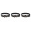 3Pièces Ceintures Studs Punk En Cuir PU Noir À Crâne Ajustable 5