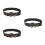 3Pièces Ceintures Studs Punk En Cuir PU Noir À Crâne Ajustable 6