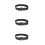 3Pièces Ceintures Studs Punk En Cuir PU Noir À Crâne Ajustable 7