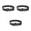 3Pièces Ceintures Studs Punk En Cuir PU Noir À Crâne Ajustable 8