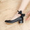 1Paire Chaussures Talons Moyens Nœud Mode 6
